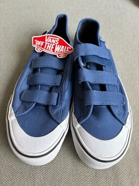 Vans Blue Velcro Canvas Sneakers